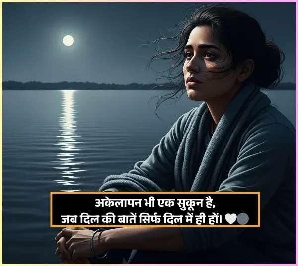 2 Line Khamoshi Akelapan Shayari in Hindi