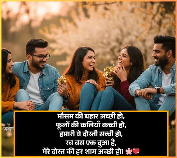 Good Evening Shayari in Hindi for Friends