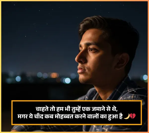Heart Touching Moon Shayari in Hindi
