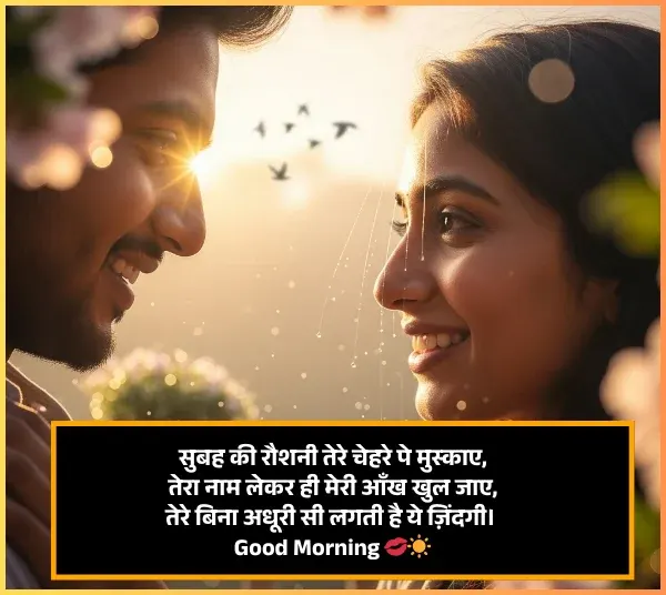 Kiss Good Morning Shayari Love