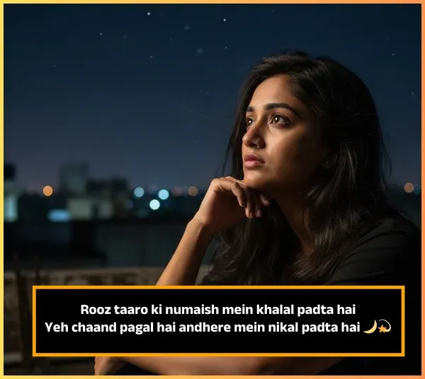 Moon Shayari in English for Girl